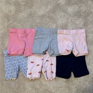 Set of Girls' Bike Shorts in Various Colors